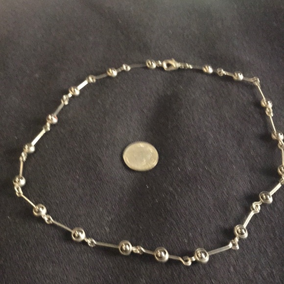 Jewelry - Silver necklace with black stones!